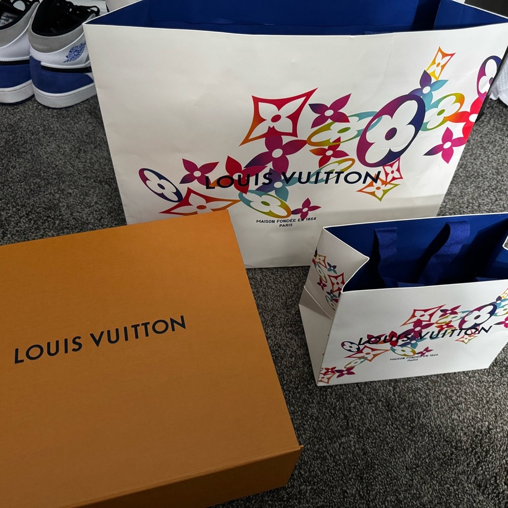 Louis Vuitton pocketbook box and two gift bags